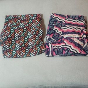 Lularoe TC- leggings 2 pack. GUC